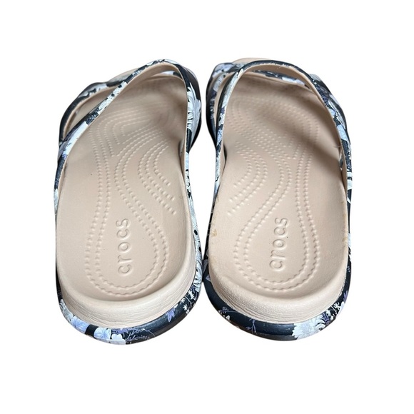 CROCS Sandals Womens Sz 9 Meleen Twist Shoes Floral Rubber Slide Slip On Comfort - Picture 4 of 10